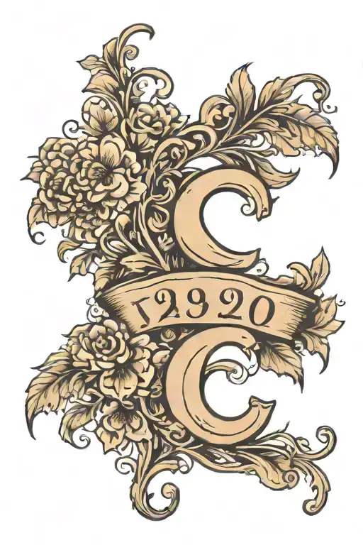 create a tattoo of the date 1/04/21 in a very unique way and as it is an anniversary date make it romantic.  tattoo design idea