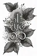 create a tattoo of the date 1/04/21 in a very unique way and as it is an anniversary date make it romantic.  tattoo design idea