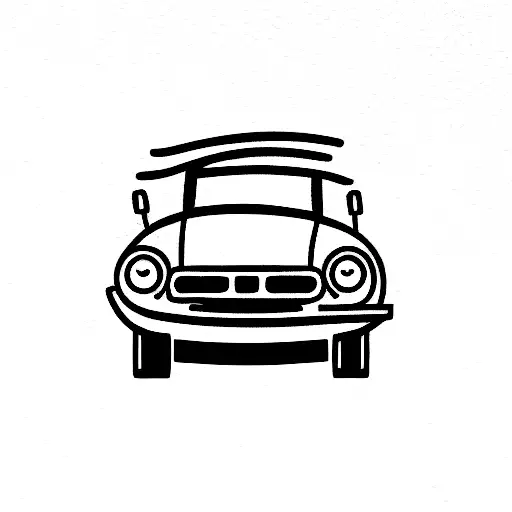 getaway car tattoo design idea