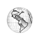 A whimsical design combining a globe and a pixelated joystick tattoo design idea