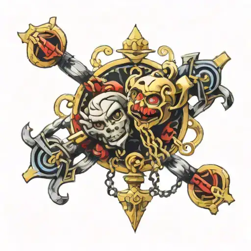 kurapika chain wrapped tattoo design idea