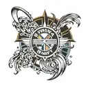 bmw logo incorporating elements tattoo design idea