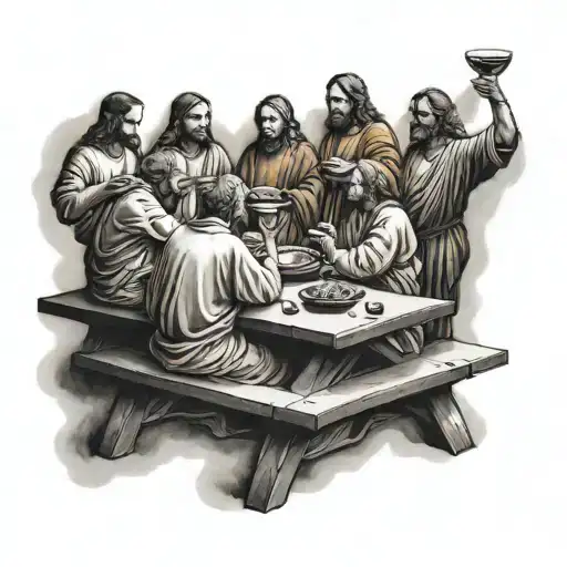 The Last Supper tattoo design idea