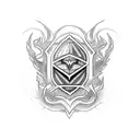 corvette badge tattoo design idea