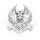 corvette badge tattoo design idea