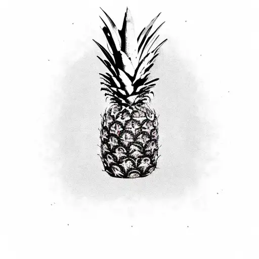 Pineapple tattoo design idea