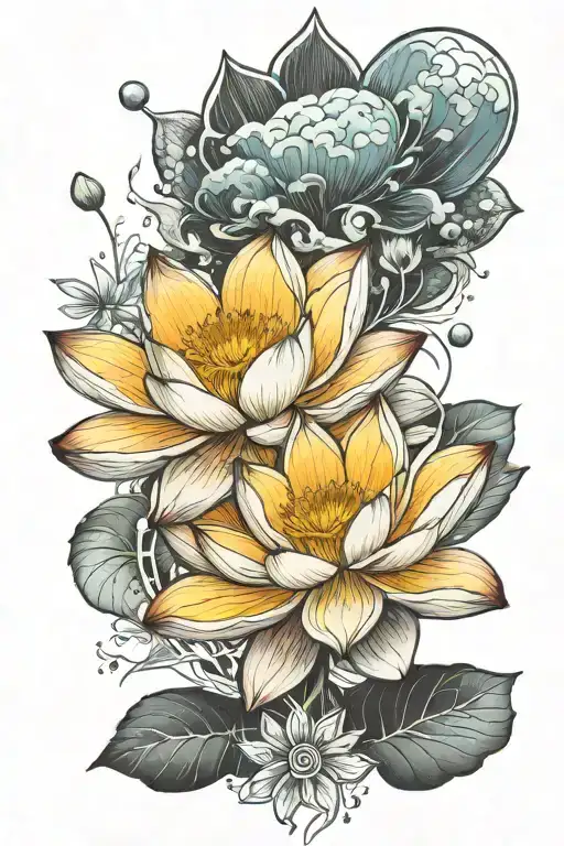 It sounds like you're looking for a meaningful symbol with positive attributes. The lotus flower is often associated wit tattoo design idea