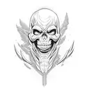 muscle skeletor tattoo design idea