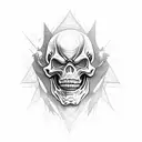 muscle skeletor tattoo design idea