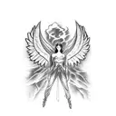 falling angel tatto back for men tattoo design idea