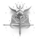 Sagittarius symbol tattoo design idea