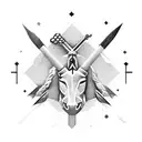 Sagittarius symbol tattoo design idea