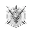 Sagittarius symbol tattoo design idea