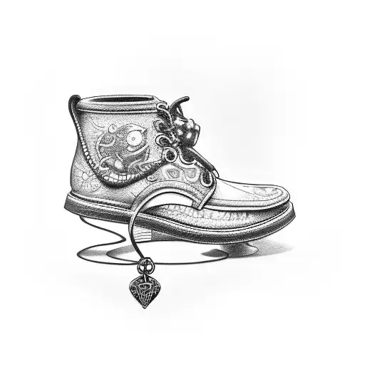 ankle bracelet with charms tattoo design idea