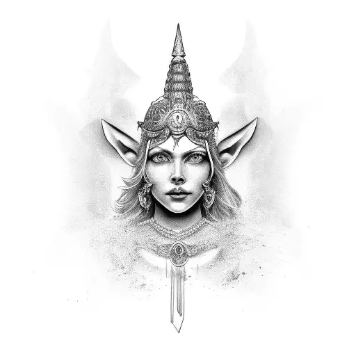 freya goddess  tattoo design idea
