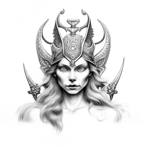 freya goddess  tattoo design idea