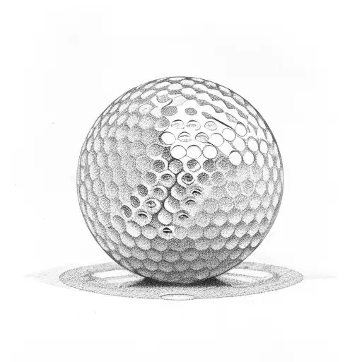 golf ball 8 ball pool center tattoo design idea