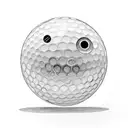 golf ball with pool 8 ball in center tattoo design idea