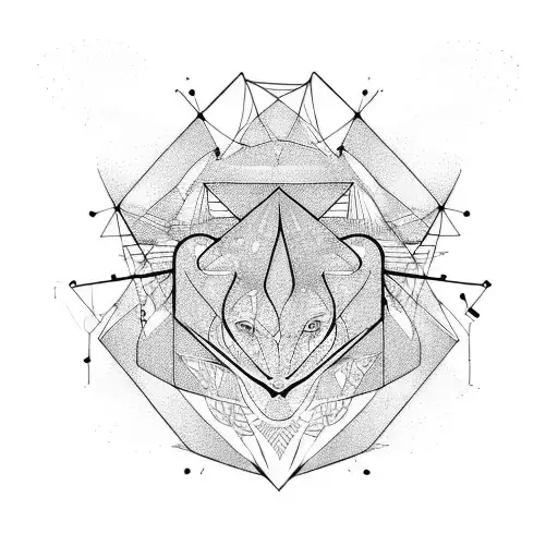 A deep house DJ mixing music inside a stadium tattoo design idea