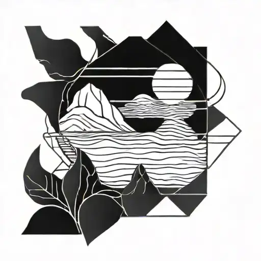 dune inspired tattoo featuring lines  tattoo design idea