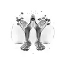 duck feet prints tattoo design idea