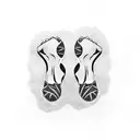 duck feet prints tattoo design idea
