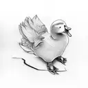 duck feet  tattoo design idea