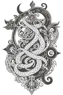 finnish god symbol in alchemy tattoo design idea