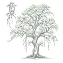 poison tree growing tattoo design idea