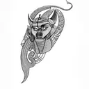 add a anubis scales tattoo design idea