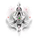 fearless mudra tattoo design idea
