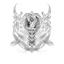 fearless mudra tattoo design idea