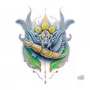 fearless mudra tattoo design idea