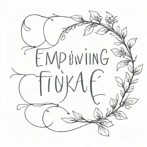 Empowering phrases tattoo design idea