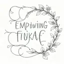 Empowering phrases tattoo design idea