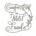 Empowering phrases tattoo design idea