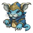 chibi blue walrus Dragonborn tattoo design idea