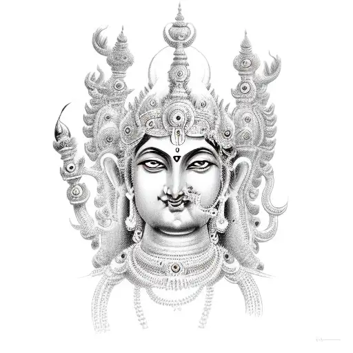 god Vishnu  tattoo design idea