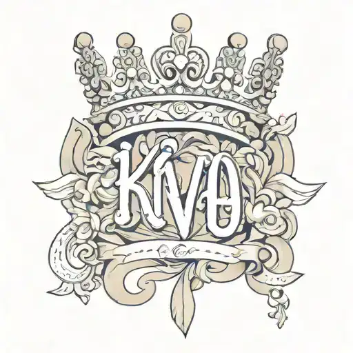 Kayla CROWN WITH THE LETTERS tattoo design idea