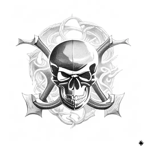 pirate ship , skull , kraken tattoo design idea