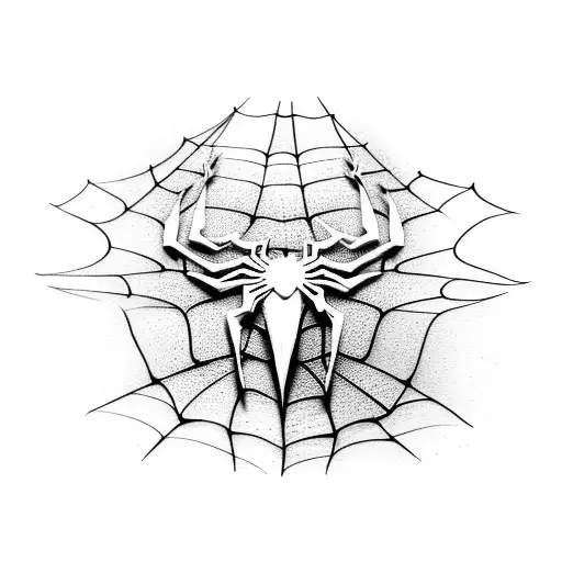 spiderman, hanging upside down, saluting tattoo design idea