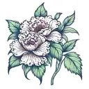 carnation flower and snowdrop flower tattoo design idea