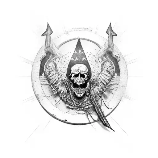 Rock n Roll and freedom tattoo design idea