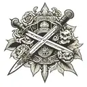 simple long sword tattoo tattoo design idea