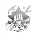 Luffy  tattoo design idea