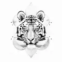 Tiger walking tattoo design idea