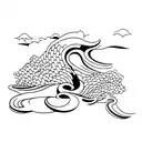 playa , surf tattoo design idea