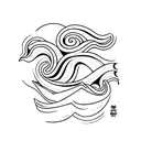 playa , surf tattoo design idea