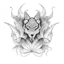 Black and White gothic ornamental tattoo based in stained Glass and windows from gothic buildings tattoo design idea