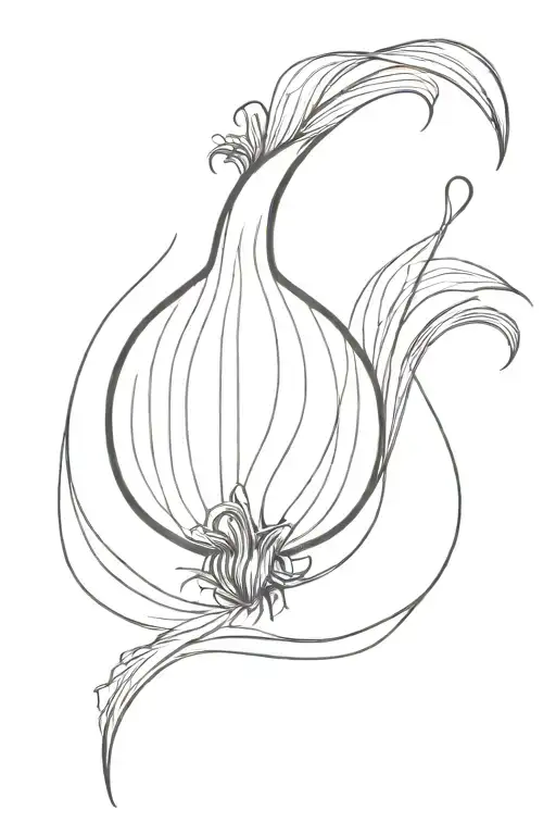 onion tattoo design idea